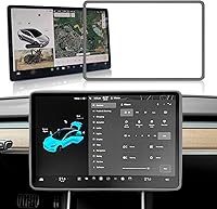 Vista 1 de Marco protector de pantalla compatible con Tesla Model 3 Modelo Y 2024 2023 2022 2021 2020 2019 cubierta protectora de borde de pantalla cubierta