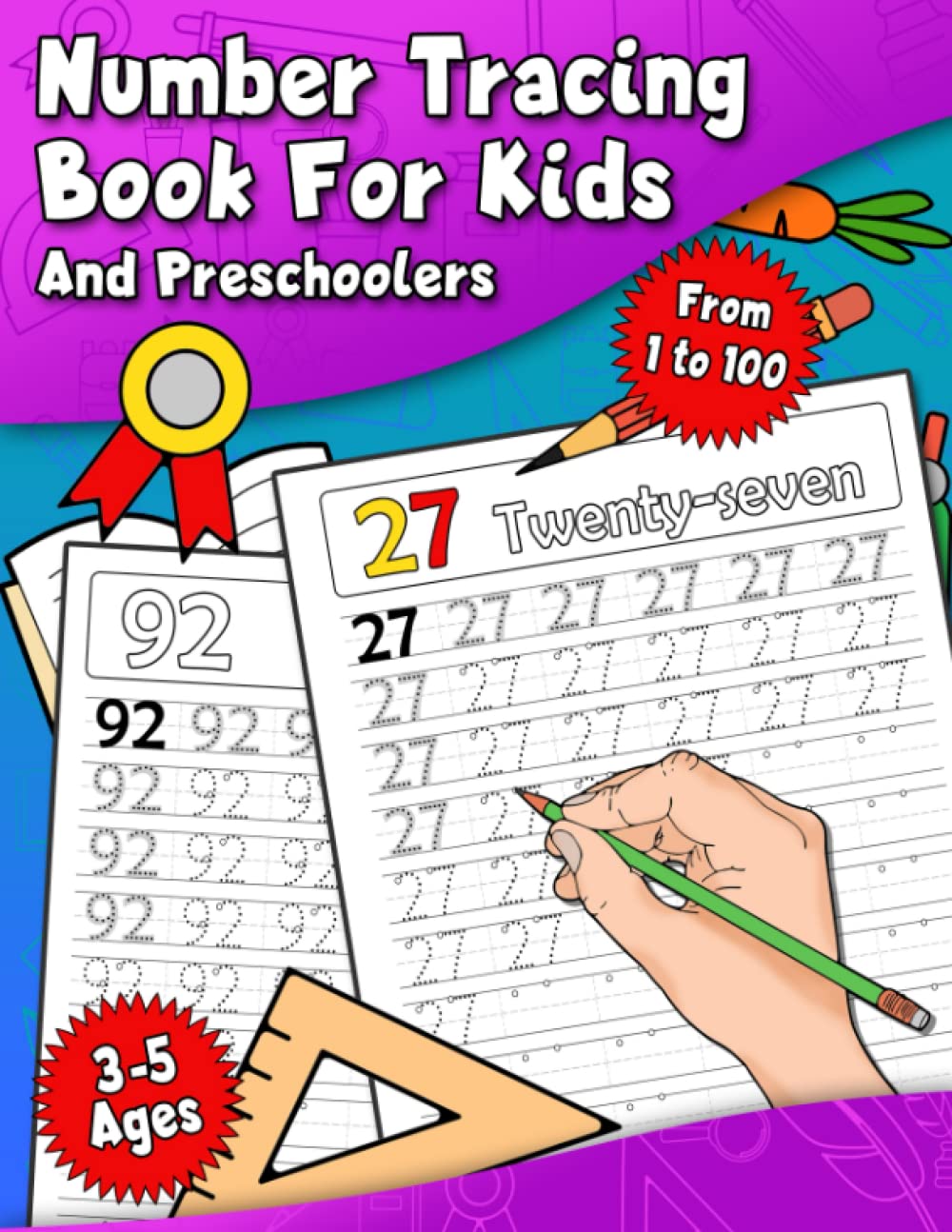 Number Tracing Book For Preschoolers 1-100: Learn To Write And Trace Numbers Workbook From 0 To 100 For Kids Ages 3-5 Year Old Learning Activities | ... & Girls (Handwriting Practice Collection)