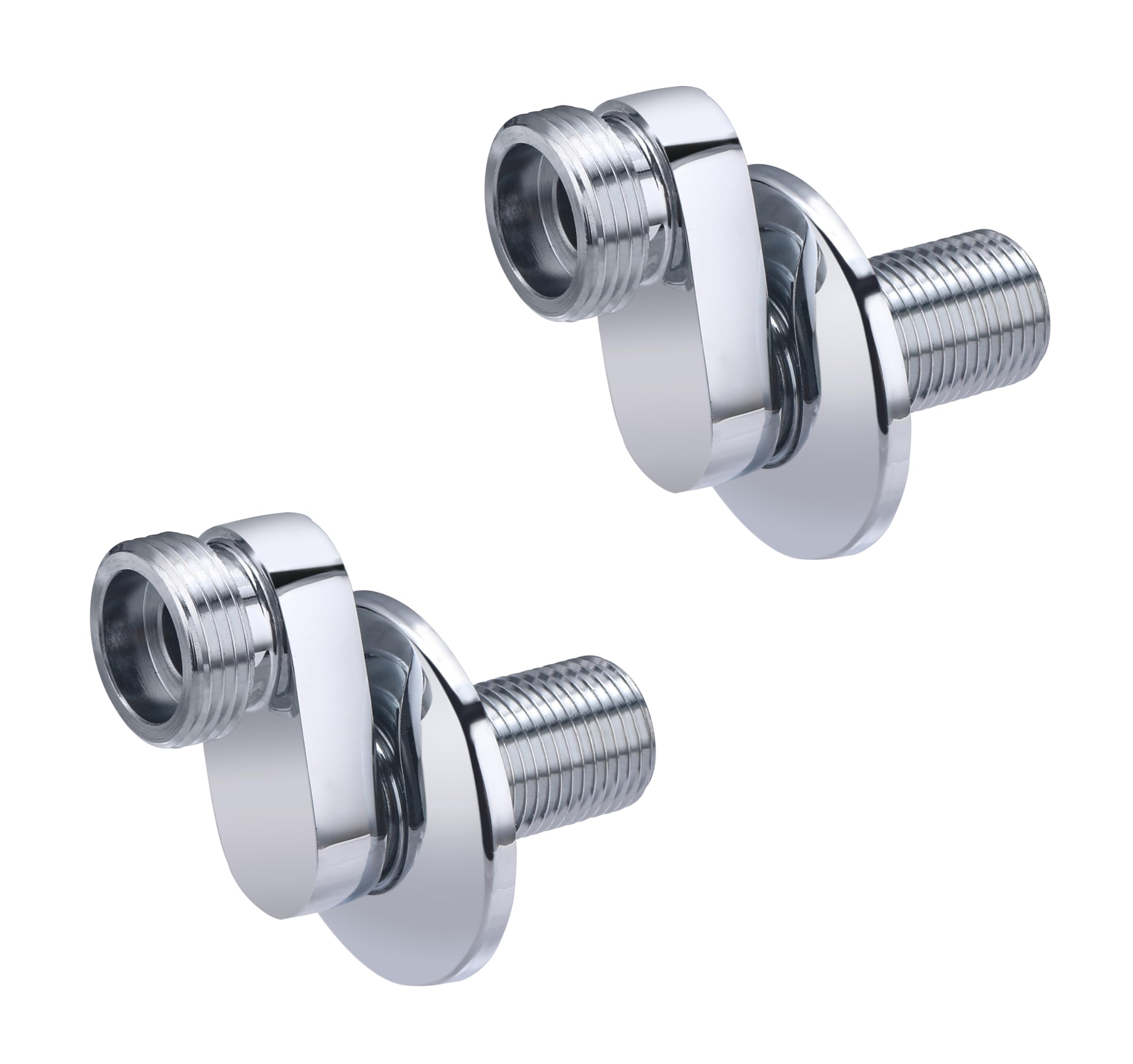 2 Raccords Excentrés de 25 millimètres avec Rosaces pour Robinetterie Mâle 15x21 - Mâle 20x27 NOYON & THIEBAULT