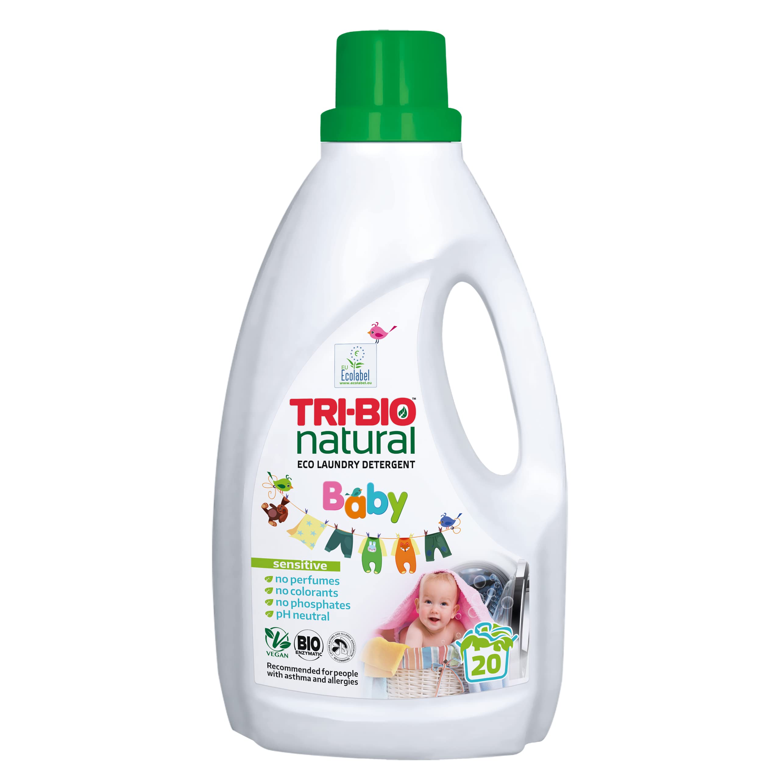 Tri-Bio Eco Natural Concentrated Laundry Liquid For Babies Sensitive Skin 940Ml