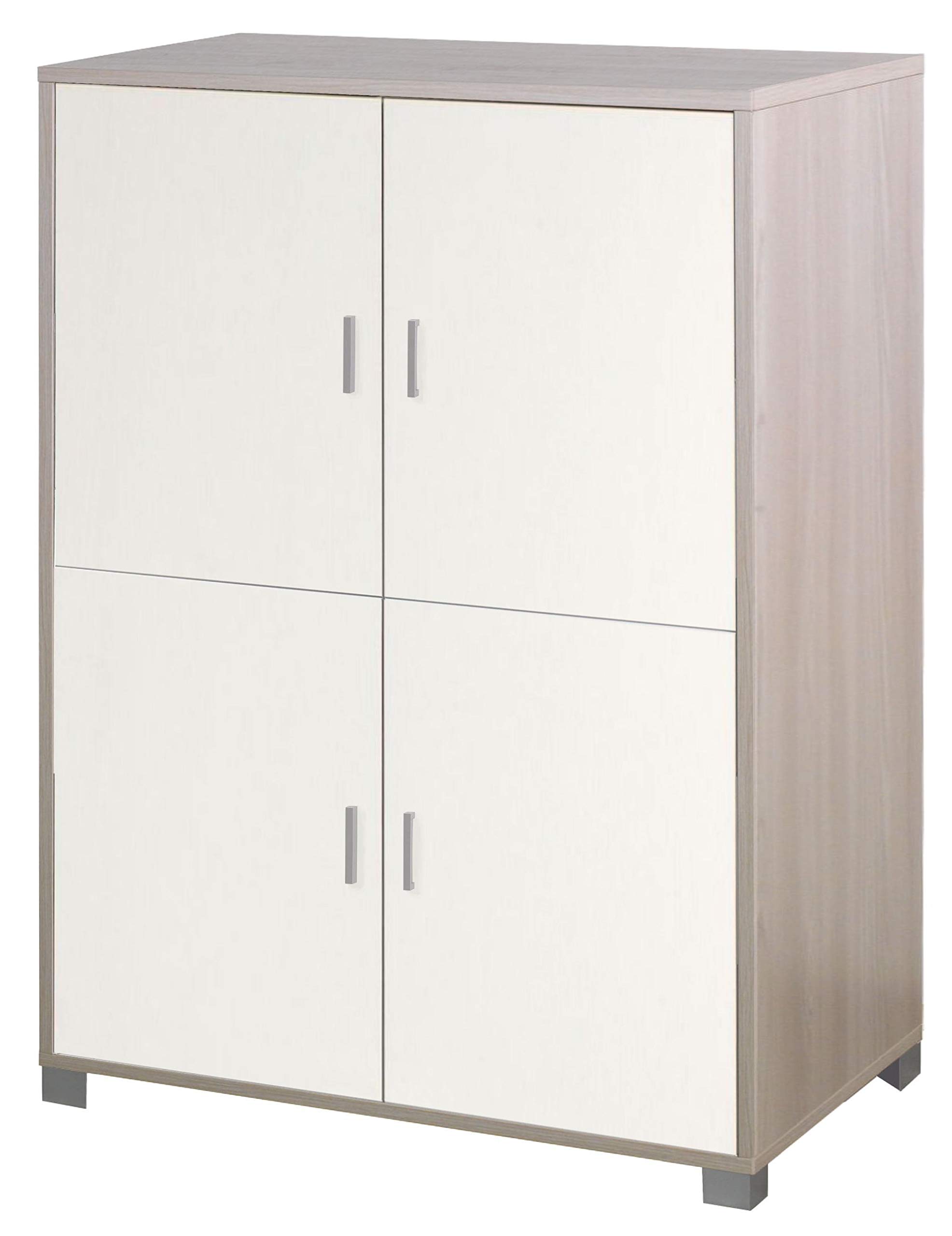 Dmora Mobile Contenitore Buffet credenza 4 Ante, Legno, 107 x 41 x 162 cm