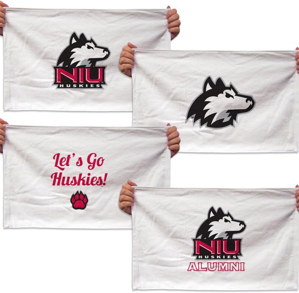 VictoryStore Towels - Northern Illinois University Rally Towels, Set of 4 Designs