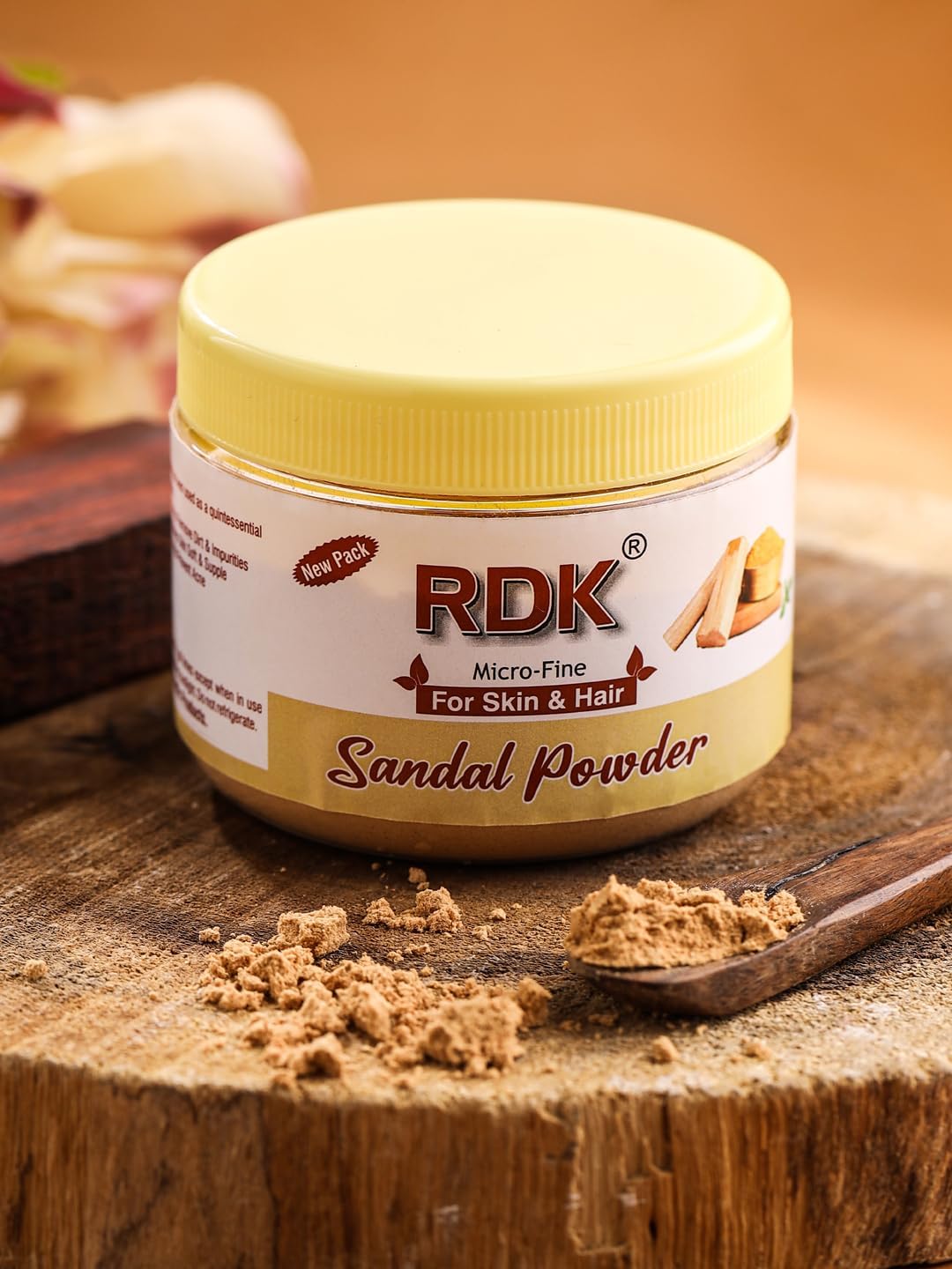 RDK® Natural Organic Sandalwood Powder For Face Skin Whitening Chandan Powder for Face Pack 100% Pure & Natural For Facial Skin and Body Care Face Pack (25 Grams)