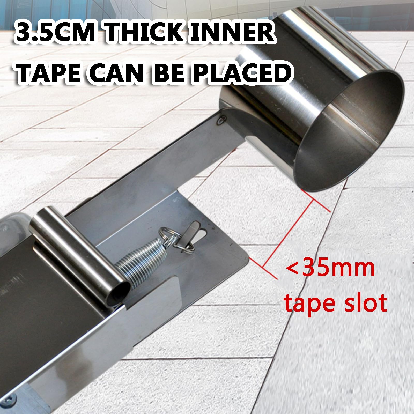 Distributori Manuali di Nastro Adesivo per Imballaggio, Dispenser per Taglierina per Nastro Adesivo Resistente, capacità Nastro di 3,5 Cm di Larghezza, Tensione Nastro Regolabile