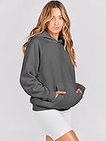 Vista 4 de ANRABESS - Sudaderas con capucha para mujer, sobre talla, de vellón de manga larga, modelo de 2024, para otoño