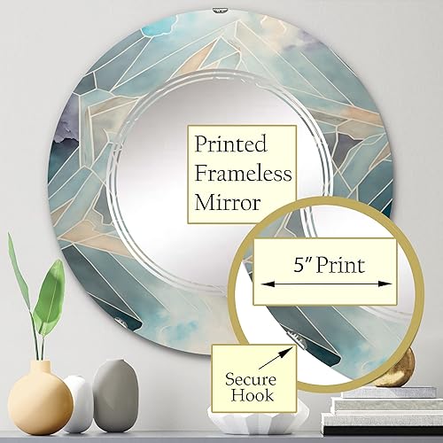 Miniatura 3 de DesignQ Fundamental Patterns Sacred Geometry VII - Espejo de tocador, espejos de baño, espejos de pared para sala de estar, dormitorio, espejo