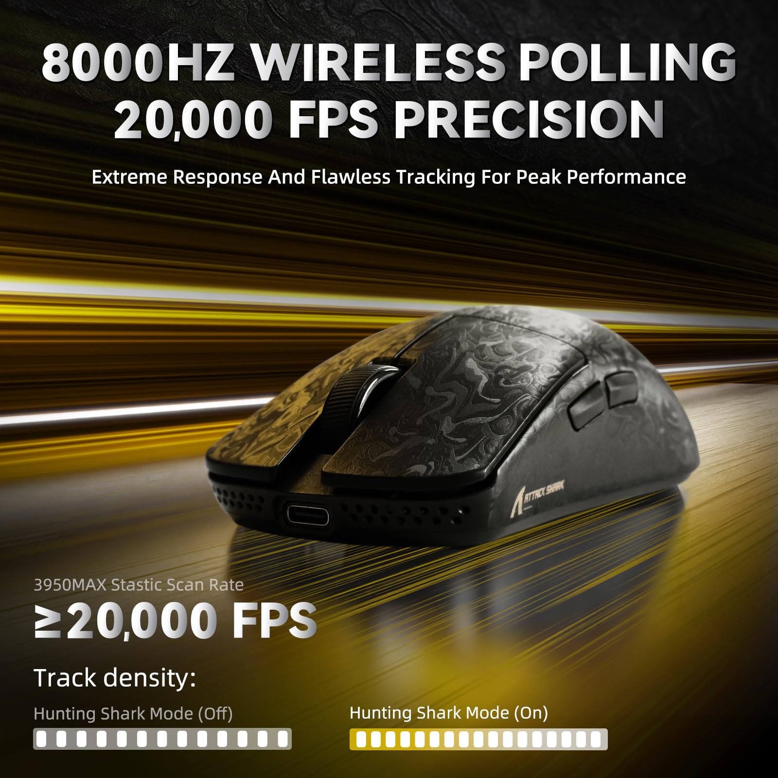 Amazon.com: ATTACK SHARK R11 Ultra 8K Carbon Fiber Wireless Gaming