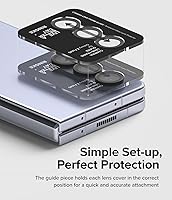 Vista 7 de Ringke Marco de lente de cámara compatible con Samsung Galaxy Z Fold 5, protector de lente de cámara, cubiertas de vidrio templado y marcos
