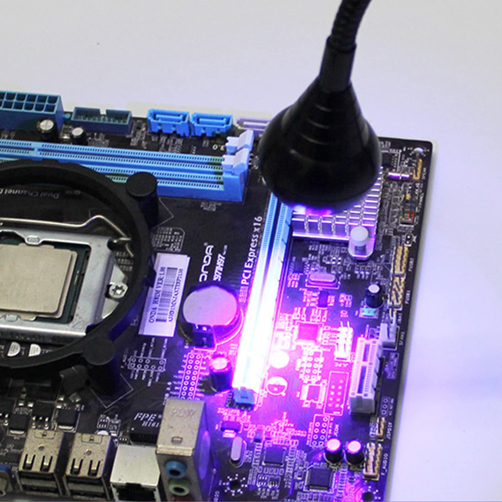 Lampa utwardzana klejem UV, 3 W LED lampa zasilana przez USB, koralik Plug & Play, klej UV, ultrafioletowe, fioletowe światło, do naprawy telefonu komórkowego, narzędzie do naprawy PCB, z klipsem i
