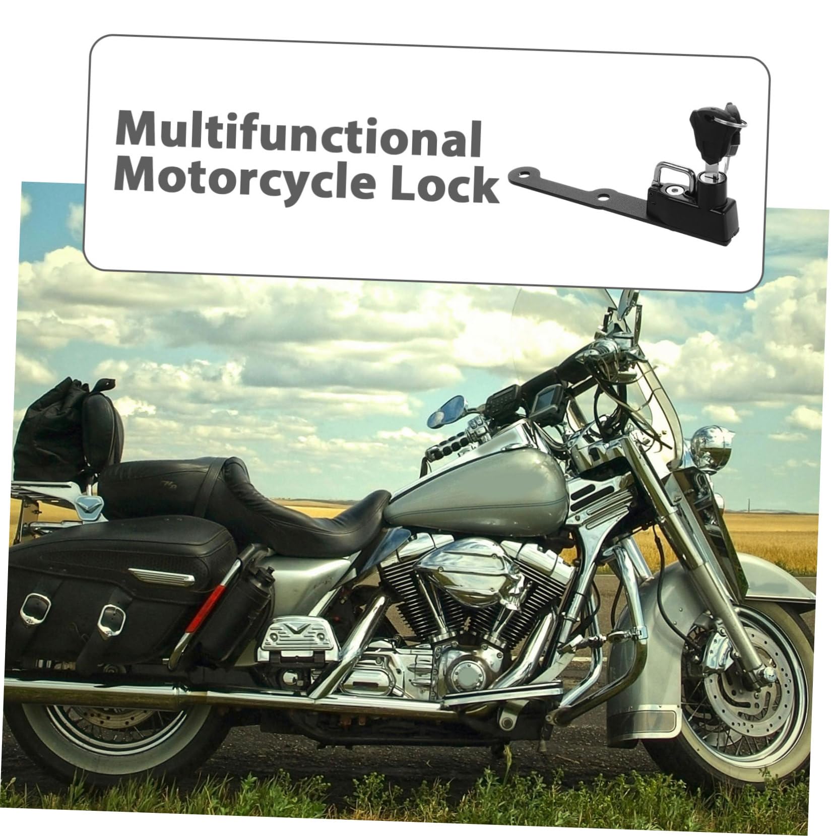 Gatuida Lucchetto Antifurto per Casco da Motocicletta in Metallo Nero, Installazione Semplice, Sicurezza Affidabile per Motociclette e Scooter Elettrici