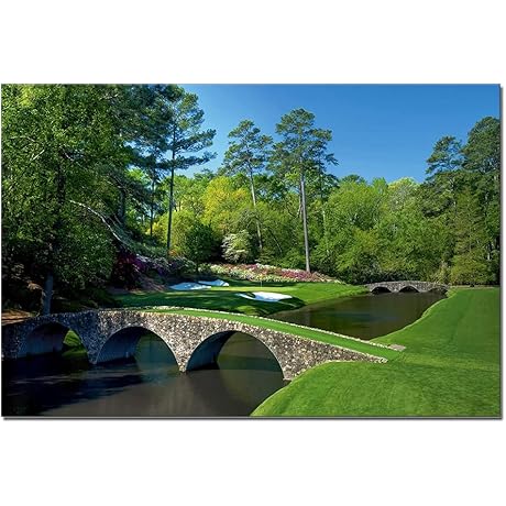 12x16 Inch Green Golf Course Wall Decor Canvas Painting for Home, Gym, Office