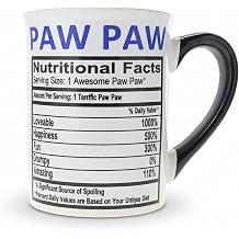 Cottage Creek Coffee Cup | 16oz. Large Ceramic Paw Paw Coffee Mug | Ideal Gift for Grandpa, Papa, and Dad for Fathers Day, Birthday, or Christmas | Pawpaw Mug for Papaw