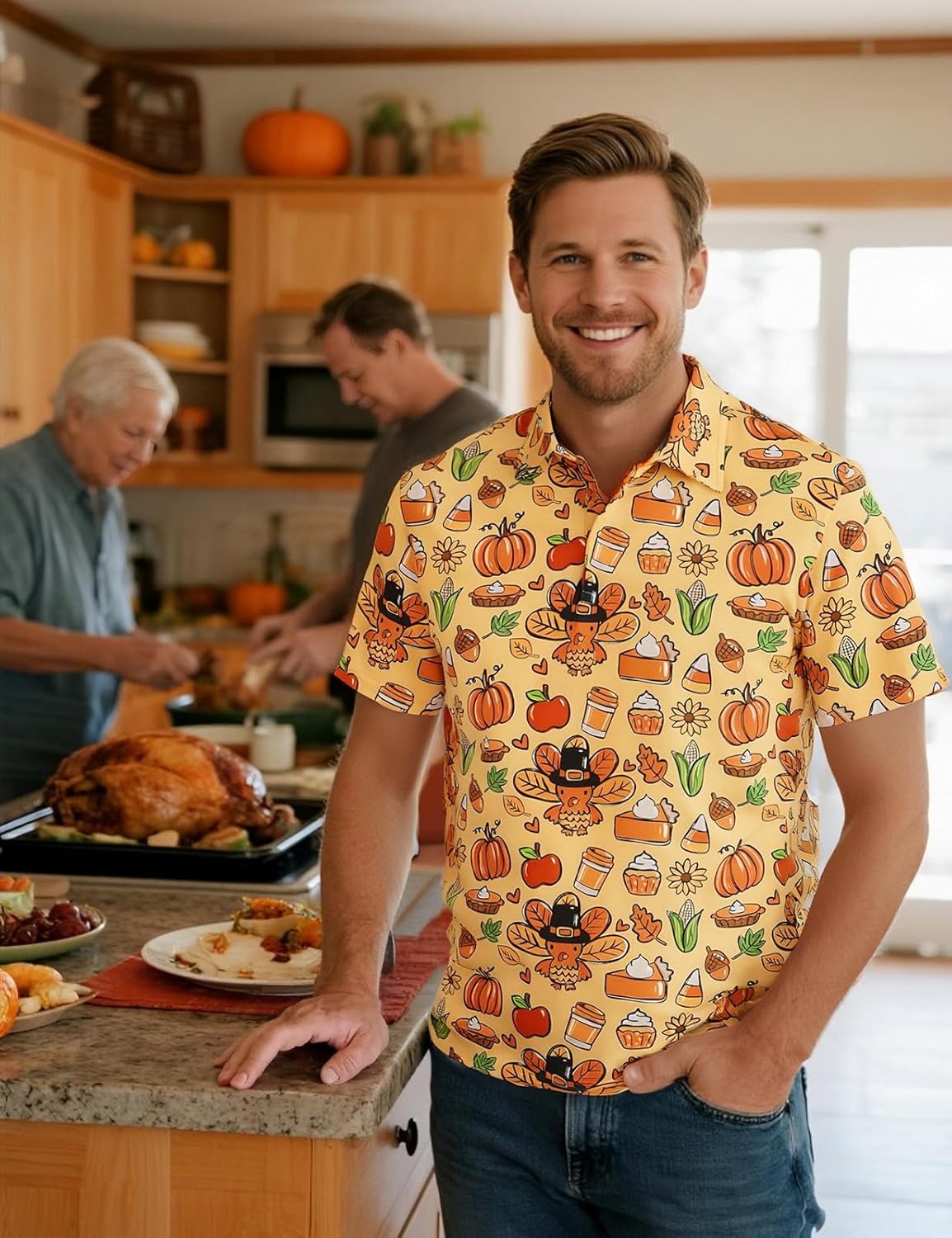 Funny World 3D Print Polo Shirts for Men Short Sleeve Shirt - Image 5