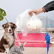 VAYINATO® Stretchable Pet Cage Disposable Liners For Bunny, Guinea Pig, Hamster, Bird & Small Animals | Pet Tray Elastic Transparent Plastic Bag | Easy Clean Leak-Proof Cage Liner Trays (10 Pcs)