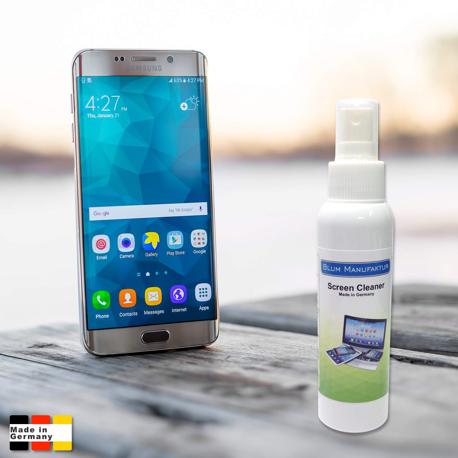 Blum Manufaktur - 2x 250ml Pulizia dello schermo Pulizia perfetta di tutti gli schermi e display. Senza striature e senza strisce.