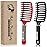 Detangling Brush Boar Bristles Set KTKUDY Hair Brush Curved and Vented Detangler Brush for Women Men Kids Wet and Dry Hair (Red&Black)
