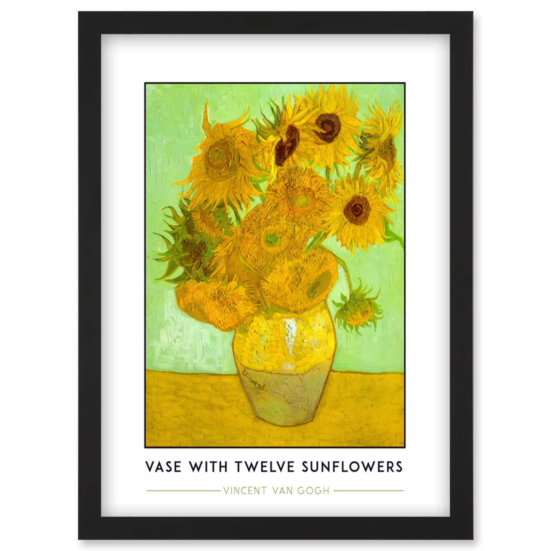 Artery8 Vincent Van Gogh Vase With Twelve Sunflowers Painting Wall Art PrintA4 Size from B&Q