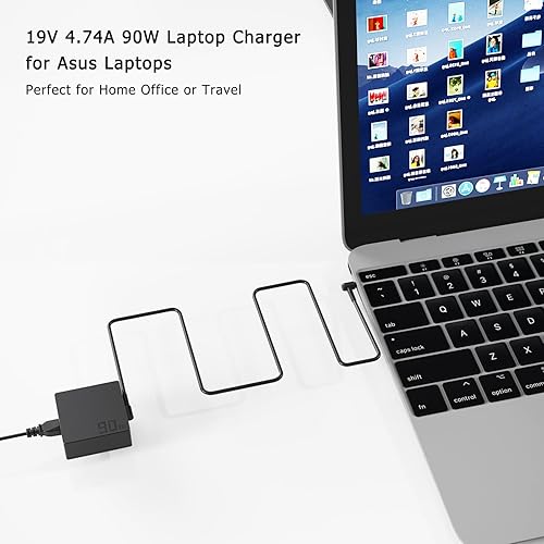 90W Chargeur Compatible avec ASUS Vivobook Pro 14 15 OLED KM3500QA M3401QA Vivobook 17X K3704 K3704VA 16X F1605VA F1605 16 OLED F1603 15X OLED S3504YA M3504YA M3504 15 M1502IA - 6