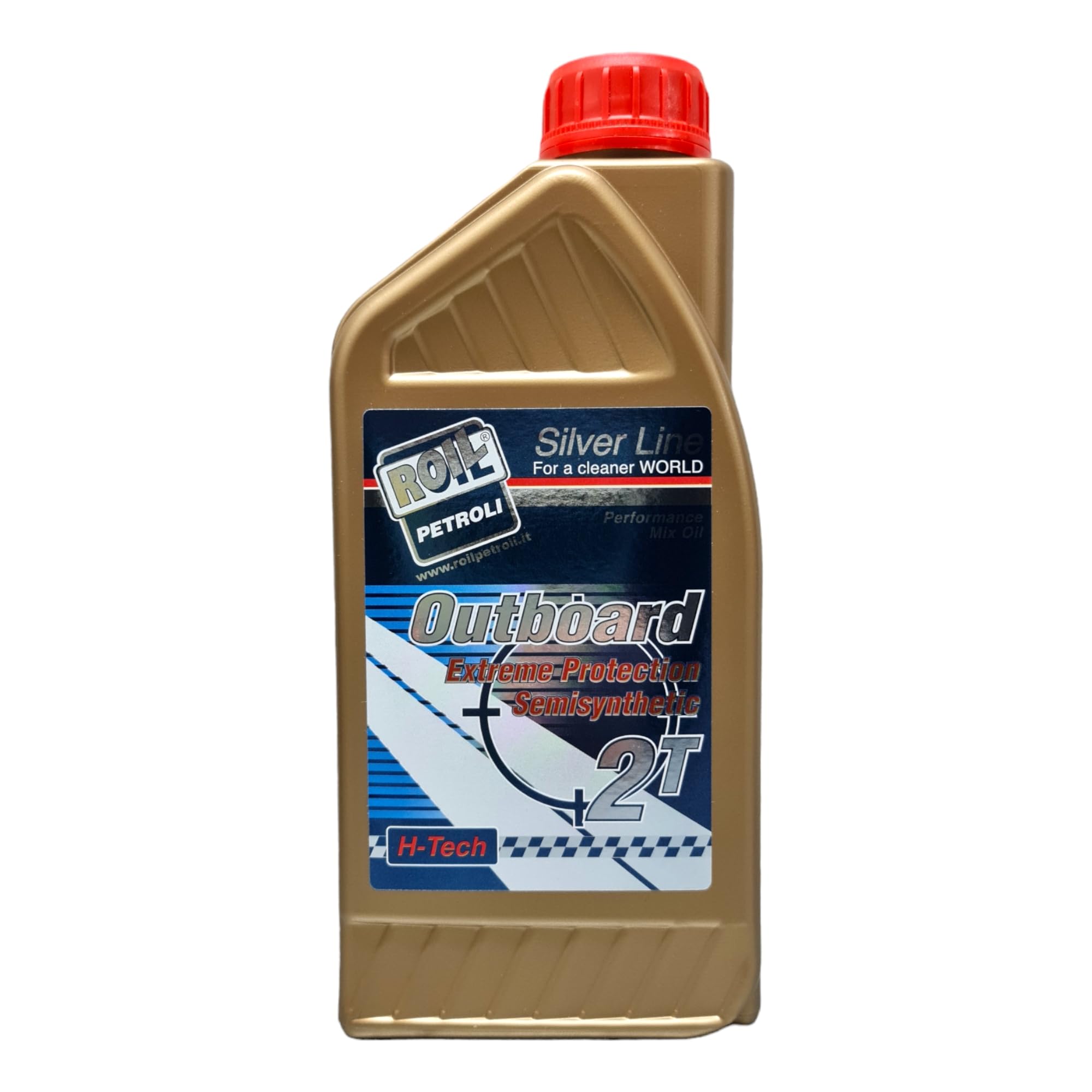 2 Litri di Roil Outboard 2T Blu TC-W3 - Olio con Tecnologia Sintetica - Formulato per Motori FUORIBORDO 2 Tempi con e Senza Miscelatore Automatico