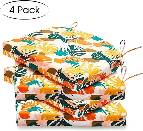 Miniatura 2 de Basic Beyond Cojines para sillas de exterior para muebles de patio, cojines impermeables para exteriores, cojines de esquina redonda para sillas de