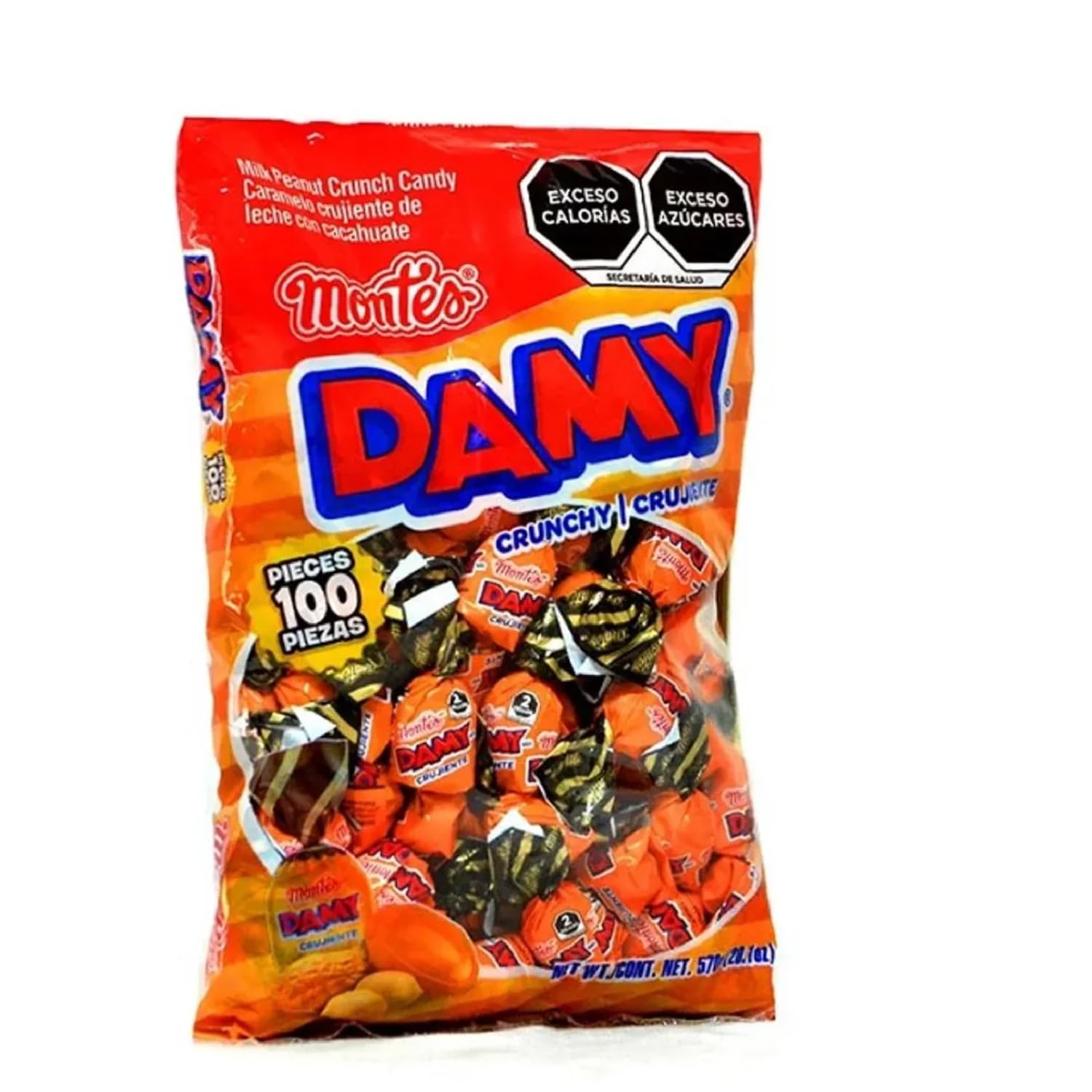 Damy Milk Peanut Crunch Candy 100pcs (Net Weight 20.1oz)