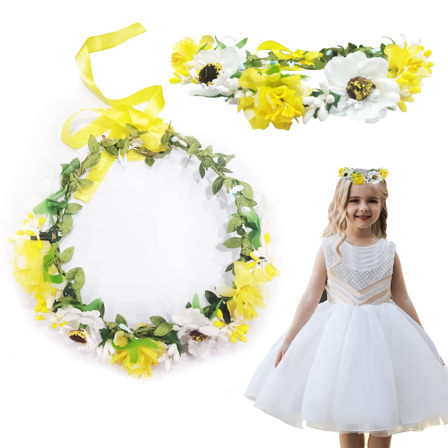 Party Propz Flower Tiara for Girls (Yellow Flower Tiara) (B0C2KRGHZZ) Amazon Price History, Amazon Price Tracker
