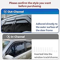 Vista 4 de 94515 Deflectores de viento para ventana Chevy Silverado/GMC Sierra 1500/2500HD/3500HD Crew Cab y Yukon XL/Suburban/Avalanche, protectores de lluvia