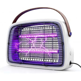 Electric Insect Killer with 2 x 6 W UVA LEDs Mosquito Lamp Wall Mounted 3800 V Fly Trap Electric IPX4 for Indoor and Outdoor Use Quick and Chemical-Free Quiet