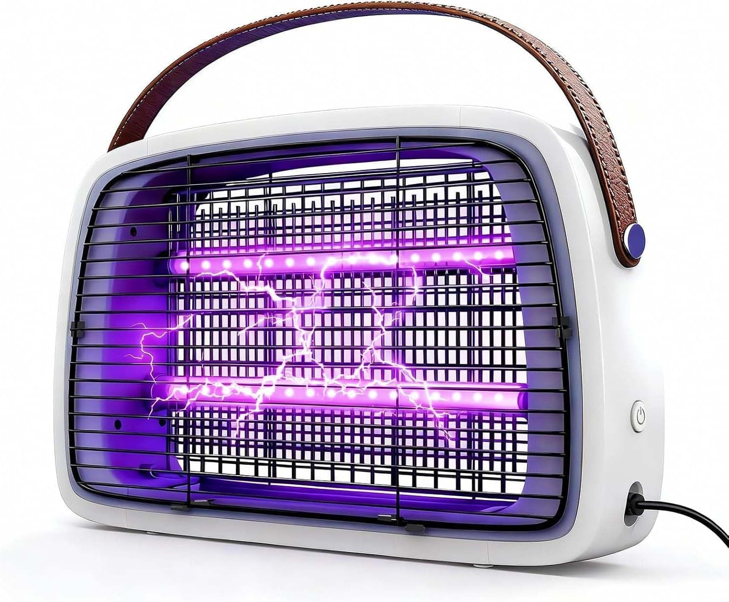 Insektenvernichter elektrisch mit 2 × 6W UVA LEDs, Mückenlampe wandmontage 3800V, Fliegenfalle elektrisch IPX4 für Innen und Außen, schnell und chemiefrei, leise