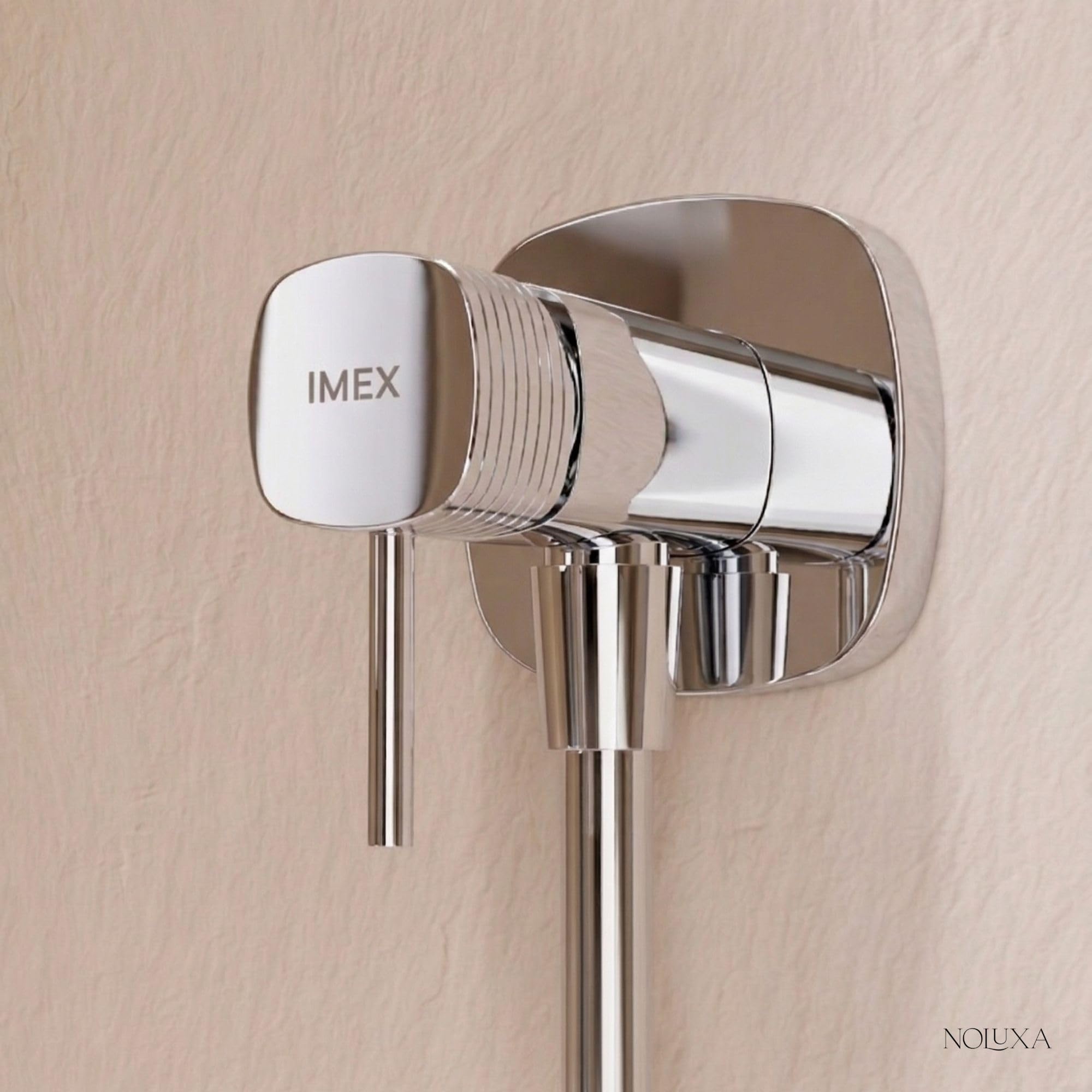 IMEX - prysznic bidetowy z ciepłą i zimną wodą, chromowany kran do zabudowy do toalety, higieniczna jednouchwytowa głowica prysznicowa do toalety, zamiennik kranu bidetowego, seria Firenze