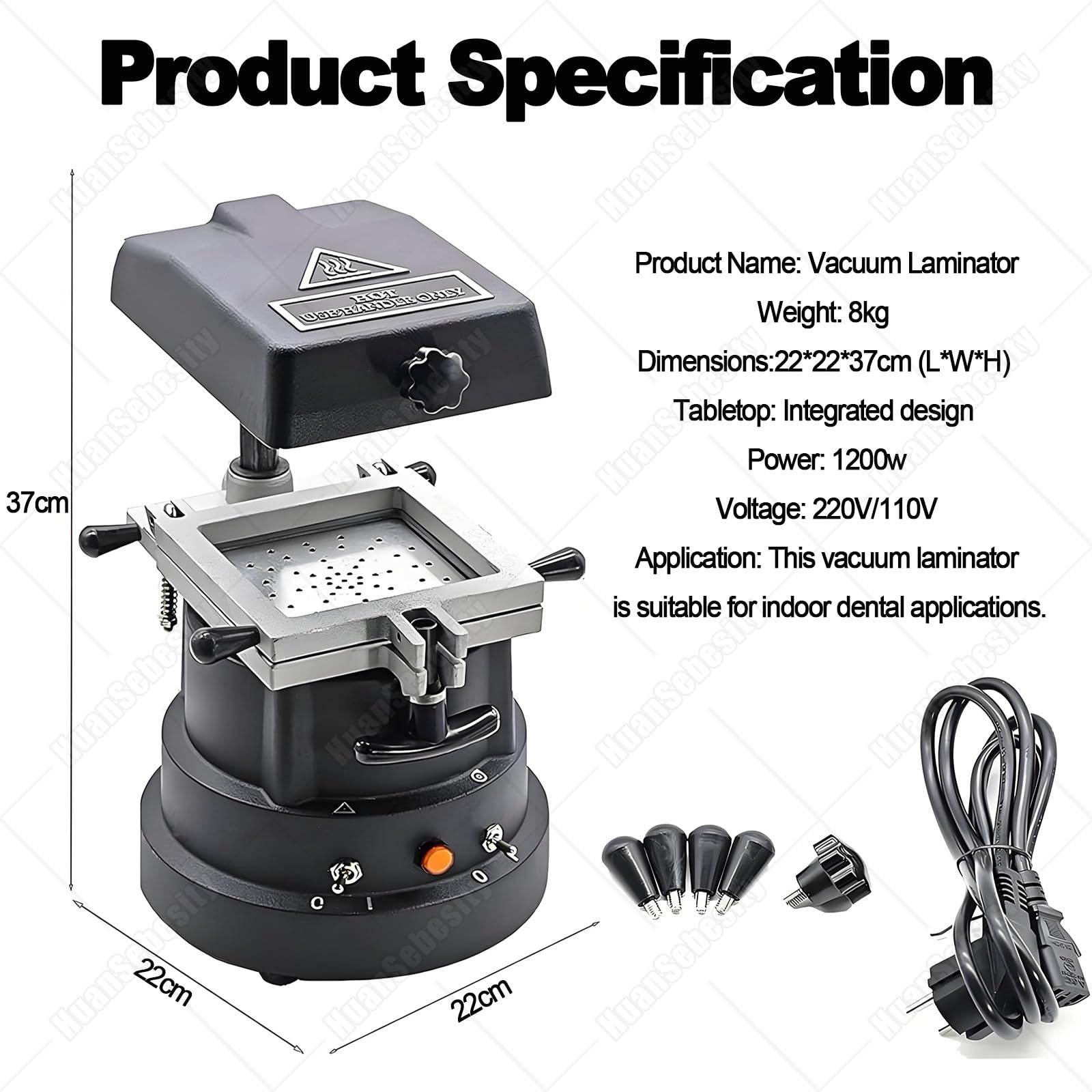 Pressa Dentale Alta Potenza 1200w,Macchina Formatura Sottovuoto per Protesi,Macchina da Modellatura Automatica per Formatura del Vuoto per Esperimenti
