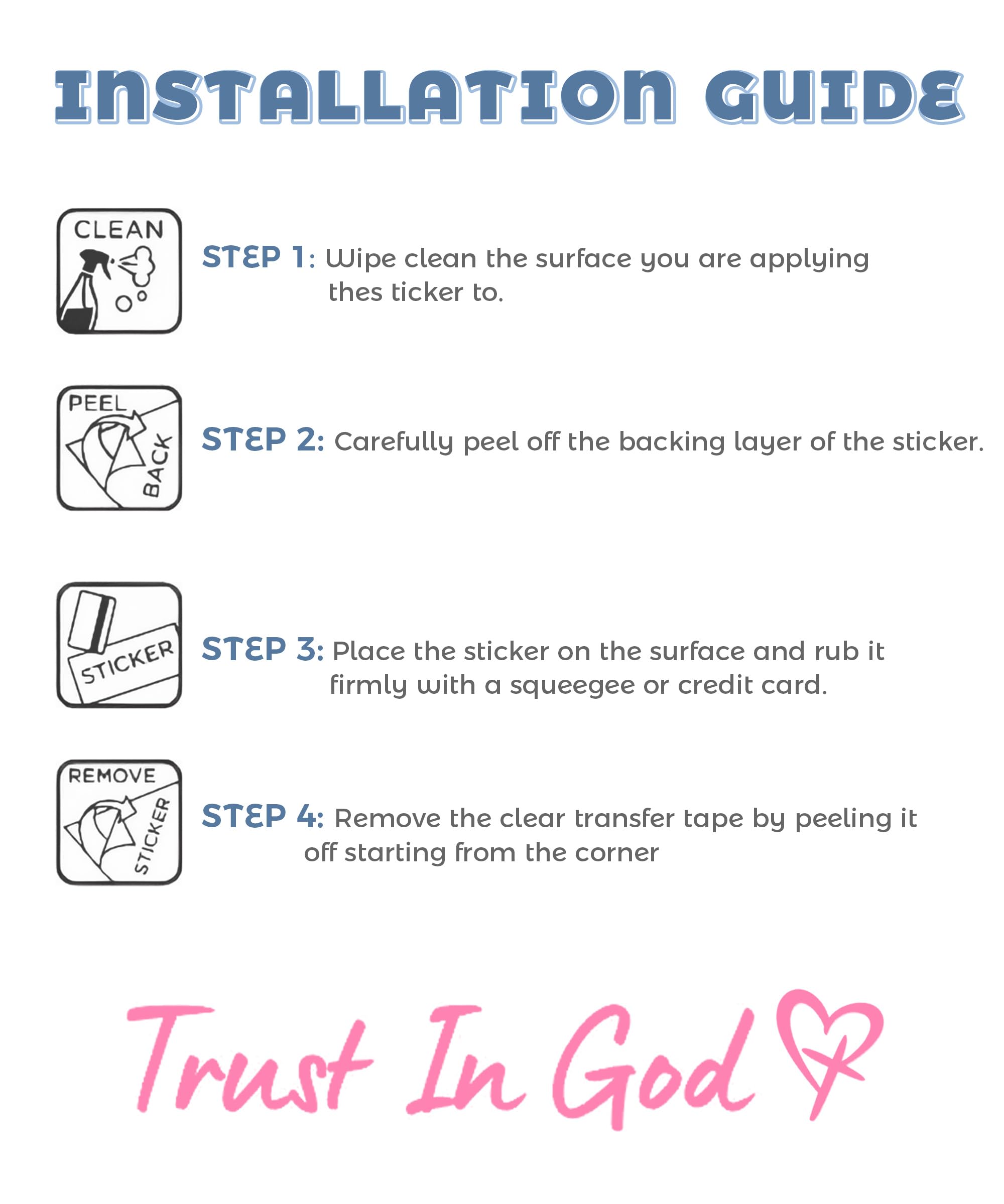 4PCS Car Stickers Car Accessories Trust in God Rearview Mirror Sticker Crystal Christian Sticker Rearview Mirror Accessories Car — view 7