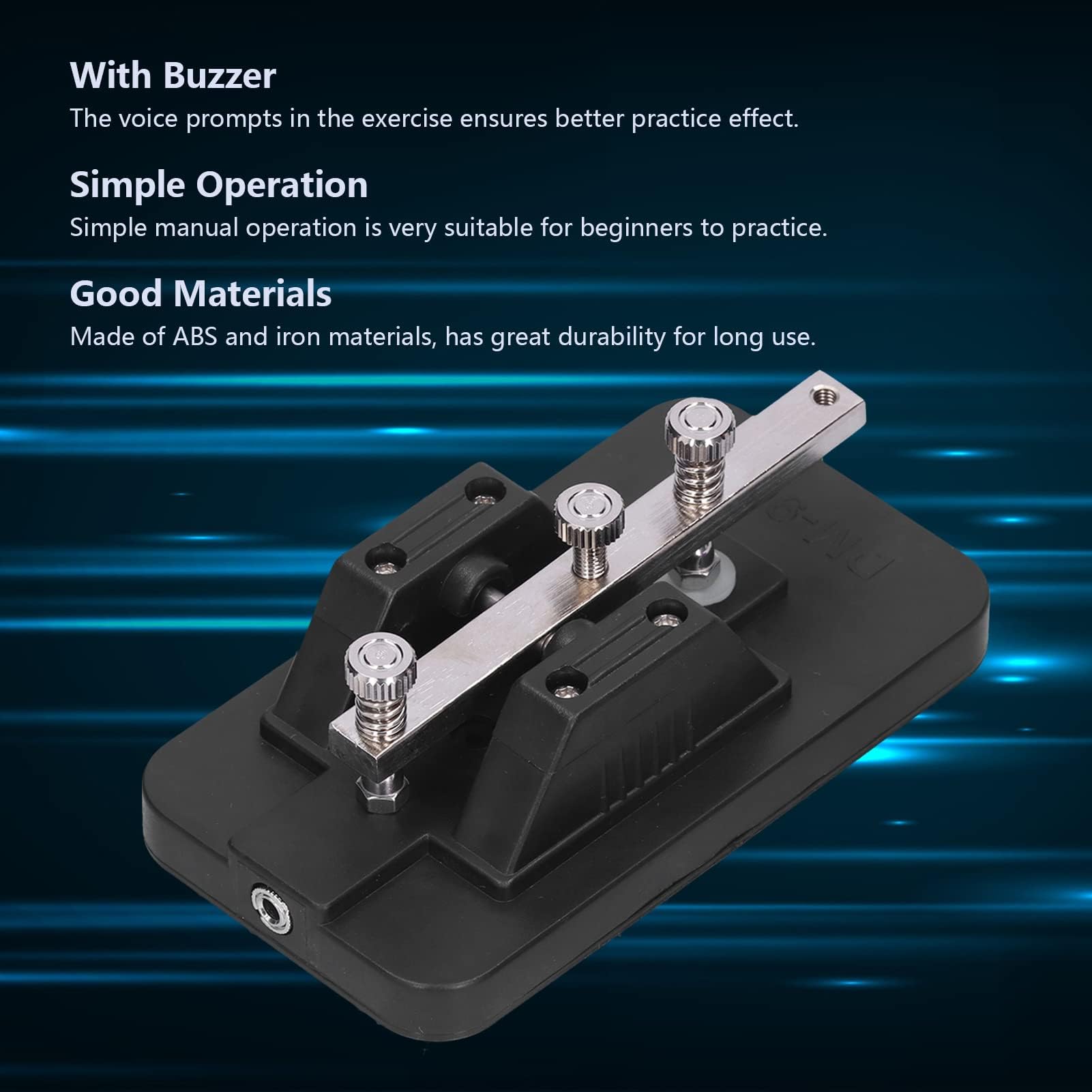Tasto Morse CW, Radioamatore Tasto Telegrafico con Cicalino, Dispositivo Codice Morse Trasmettitore per Principianti