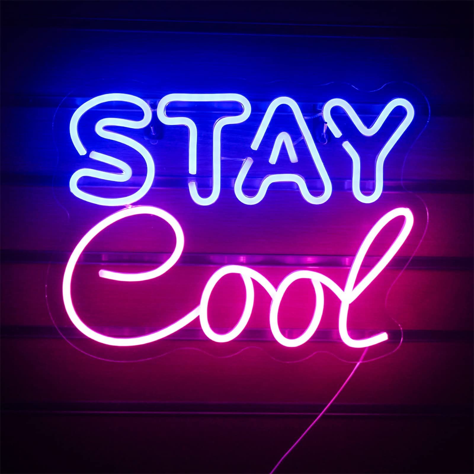 Neon Sign Light Keeps Stay Cool LED Neonlicht Hochzeit Acryl LED Wall Bar Sommer Party Decor Schönes Zimmer Geschenk Nachtlichter