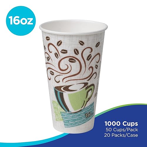 Miniatura 10 de Dixie PerfecTouch 10 oz. Taza para café caliente de papel aislante por GP PRO (Georgia-Pacific), Coffee Haze, 92959, 1000 unidades (50 tazas por