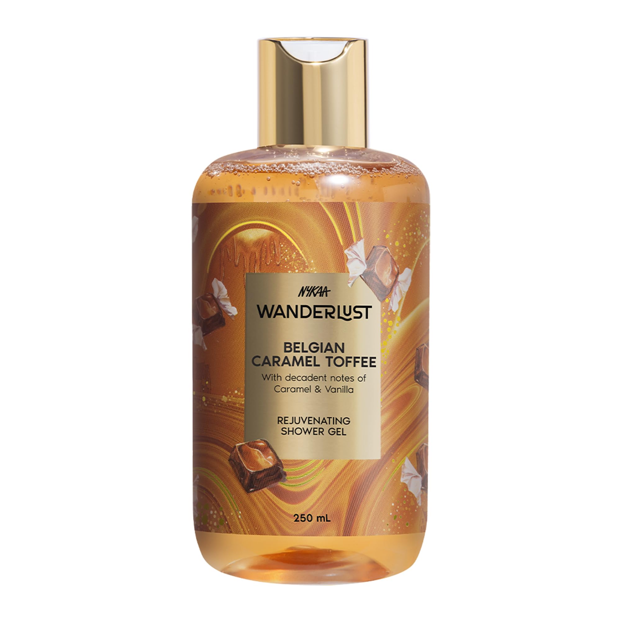Nykaa Wanderlust Belgian Caramel Toffee Brightening with Lactic Acid| Gentle Cleanser for Nourished, Refreshing Skin | 250ml | Paraben-Free & Vegan-image-43