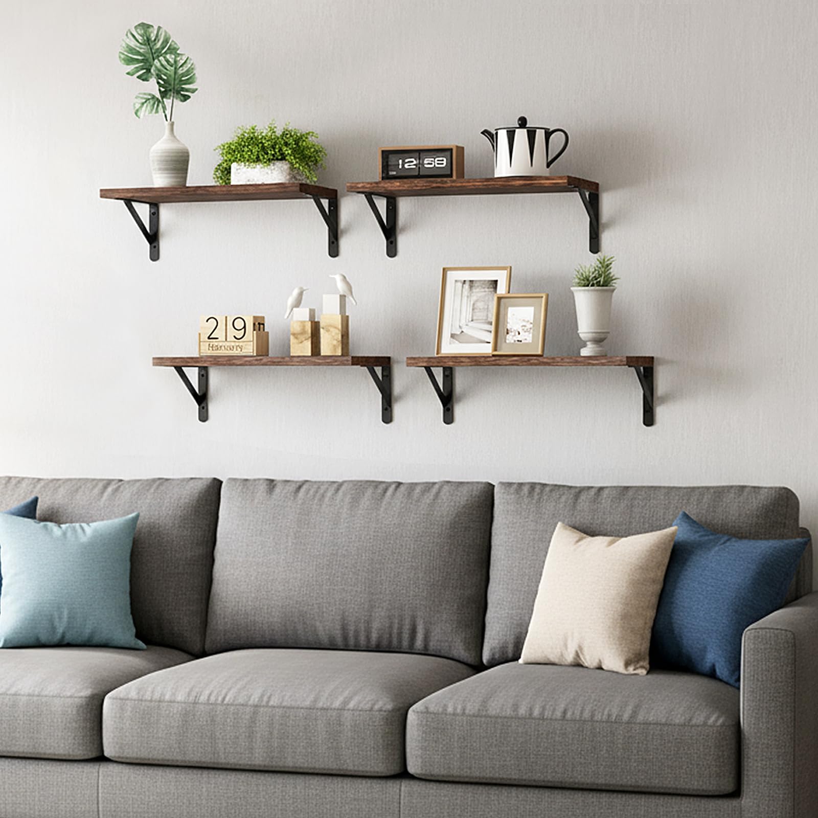 Fixwal Floating Shelves - Set of 4 -2