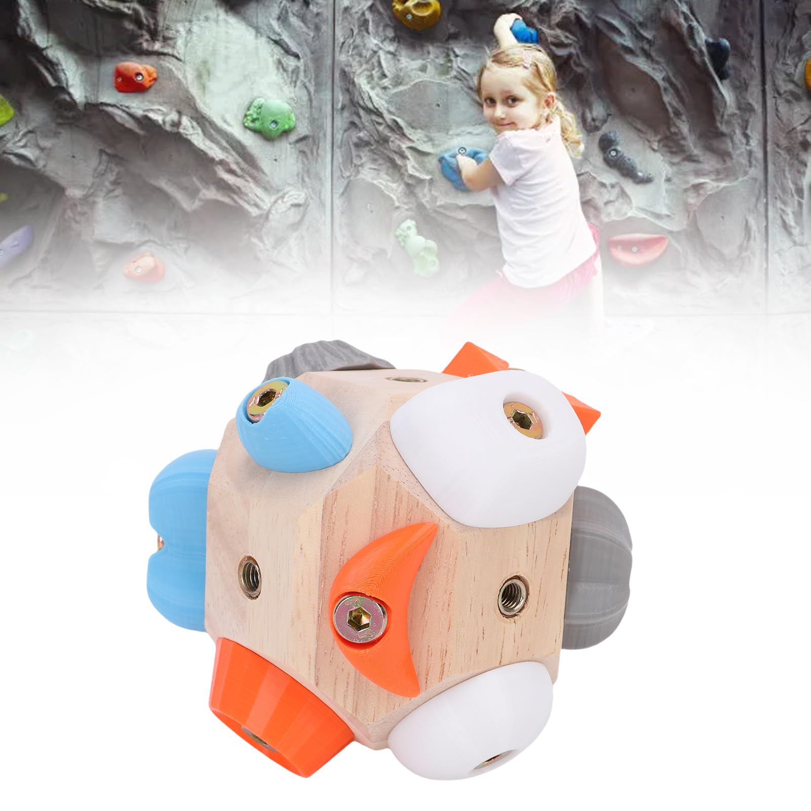 Bola de Roca para Escaladores, Bola de Escalada en Roca 3D Hecha a Mano, Herramienta de Entrenamiento de Escalada en Roca Portátil Compacta, Entrenamiento de Fuerza con los
