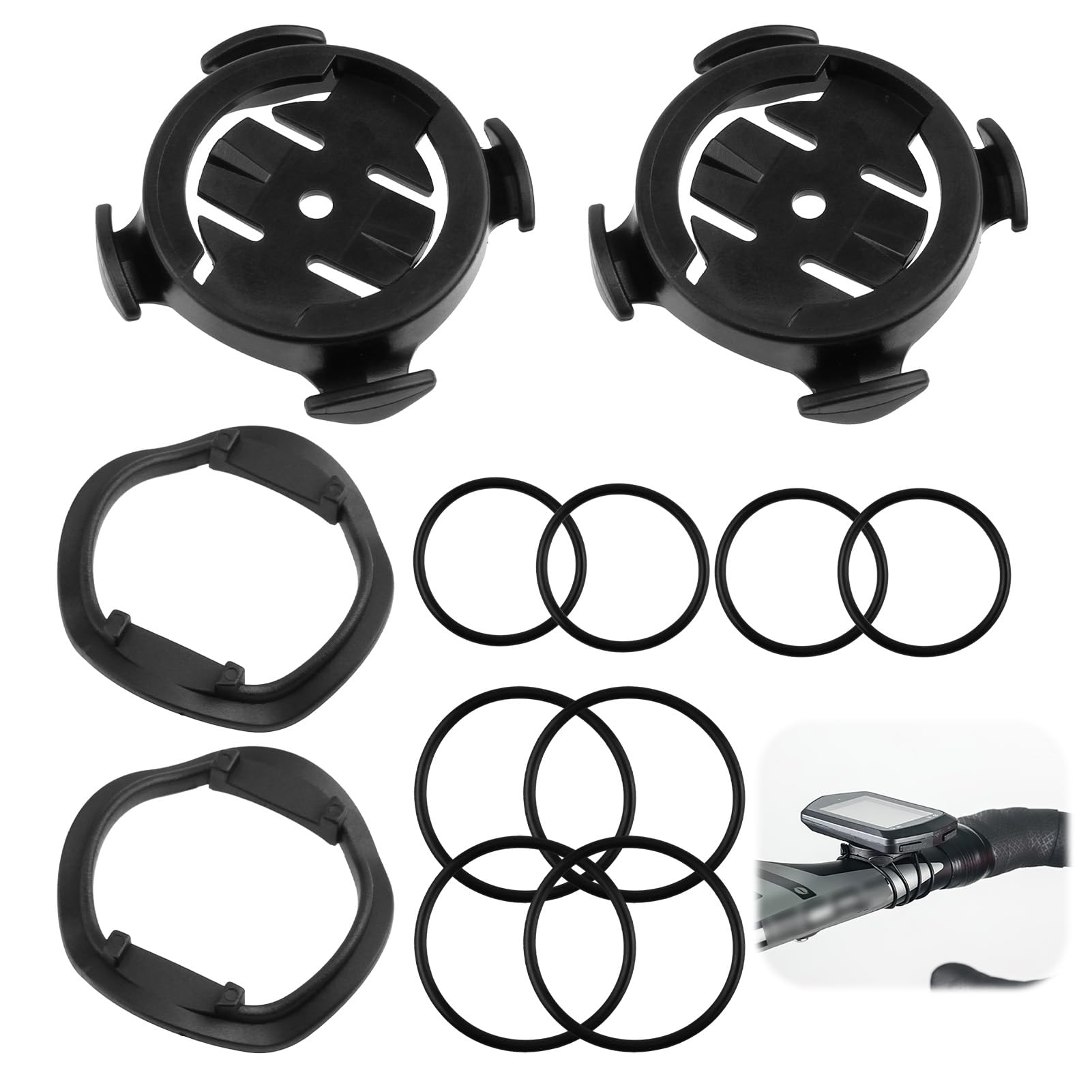 Kit Support GPS Vélo NewZC – Aluminium/ABS, Compatible Garmin Edge 200/500/510/520/800/810/1000 – Montage Potence Ou Guidon, 2 Types