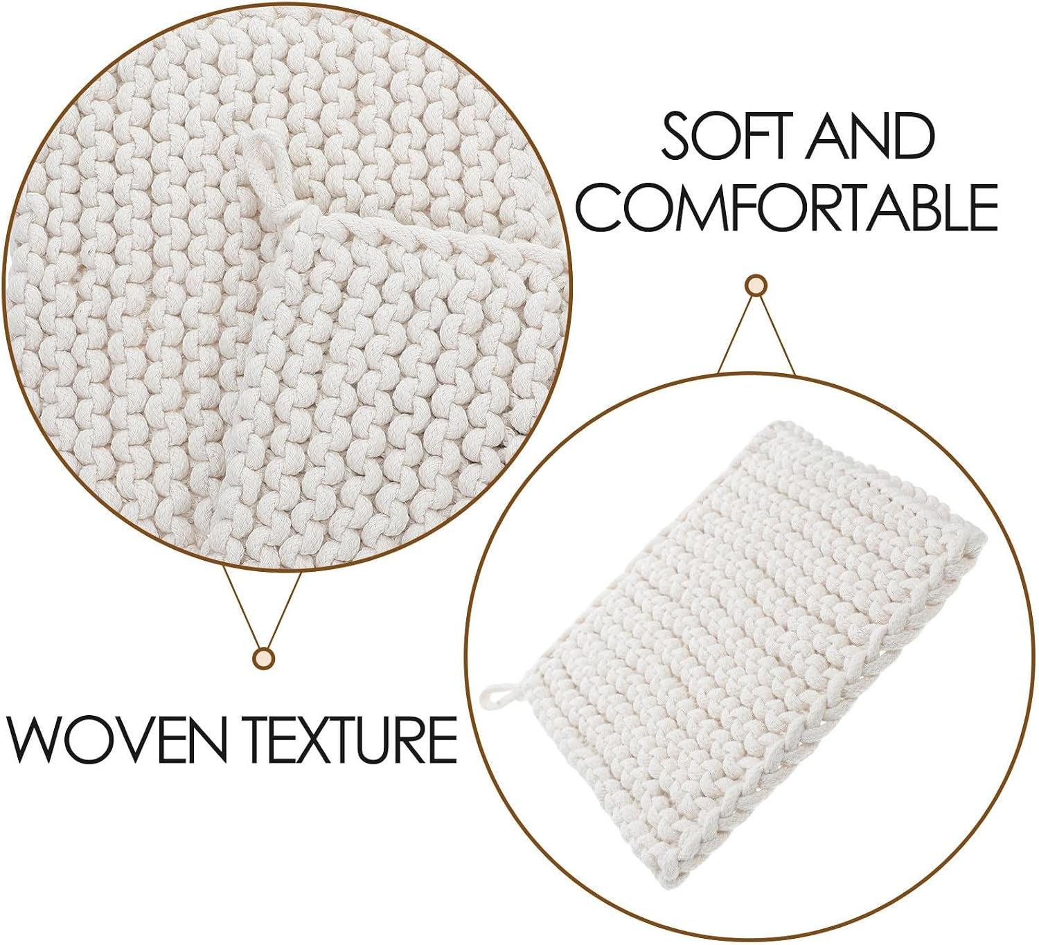 2pcs Cotton Heat Resistant Coaster Hot Pads for Kitchen Xmas