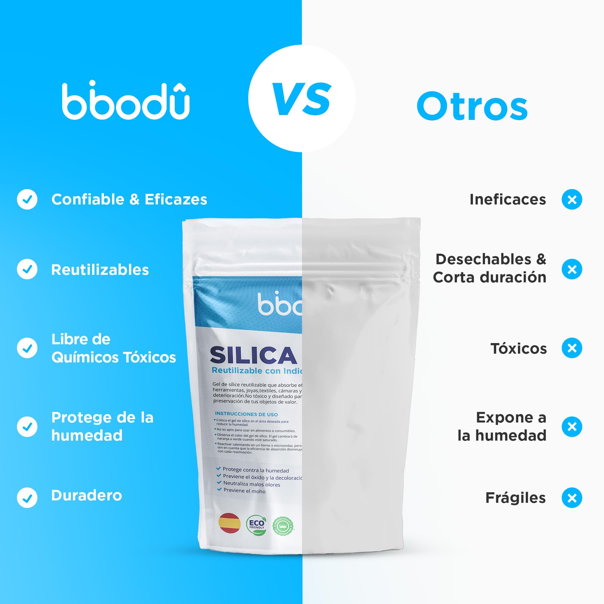 Silica Gel Naranja 1KG + 10 Bolsas | Gel de Silice Reutilizable con Indicador de Saturación | Perfecto para Armarios, Cajones, Productos Electrónicos y Secado de Flores