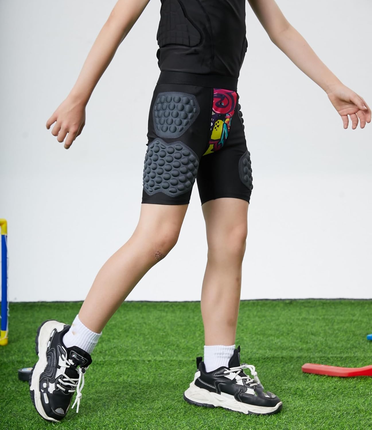 Topeter Youth Slider Shorts - Boys & Girls Protective Hip & Butt Padded Short Pants