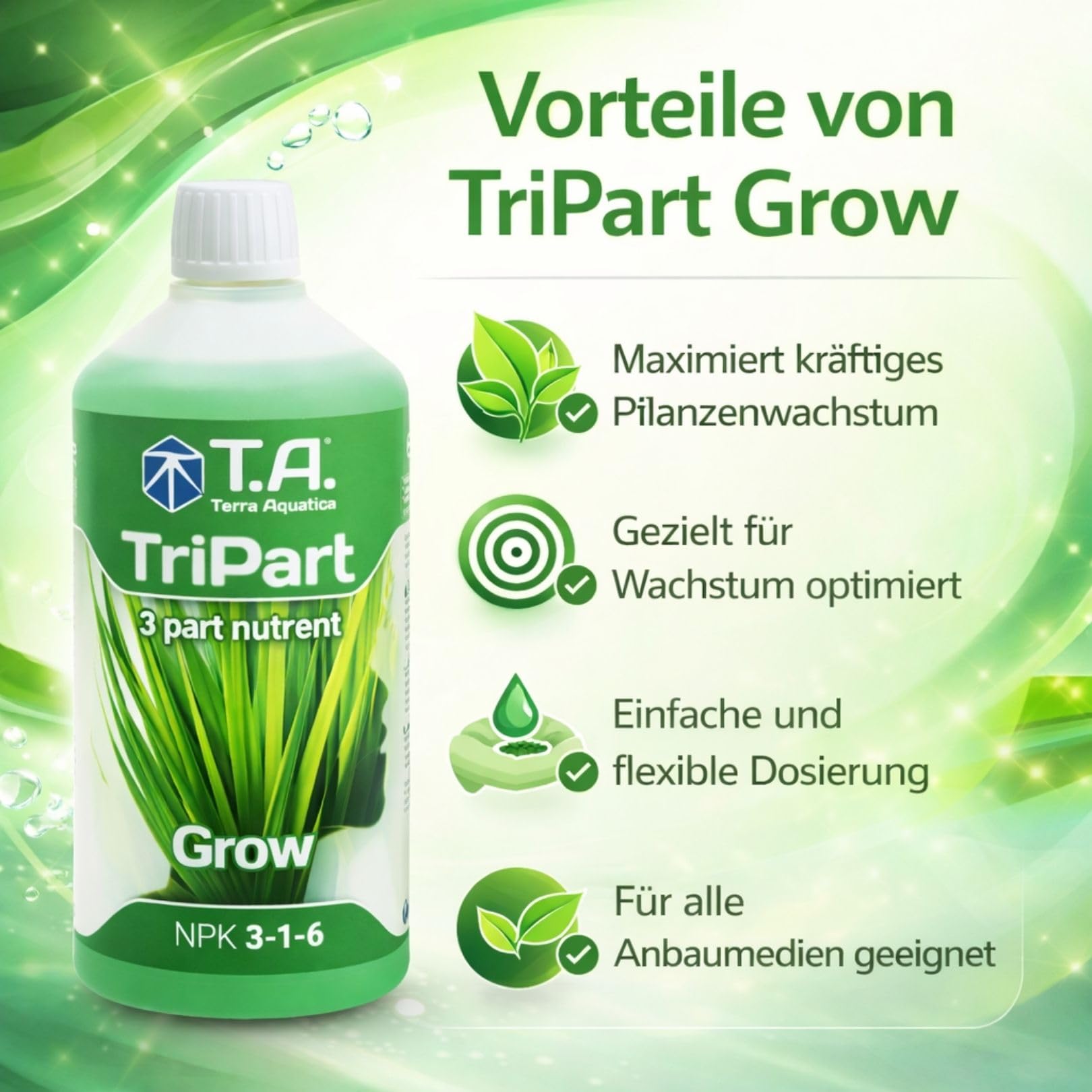Weedness GHE FloraGrow faza wzrostu 5 litrów – nawóz naturalny NPK Bio pomidory ogórki nawóz płynny organiczny