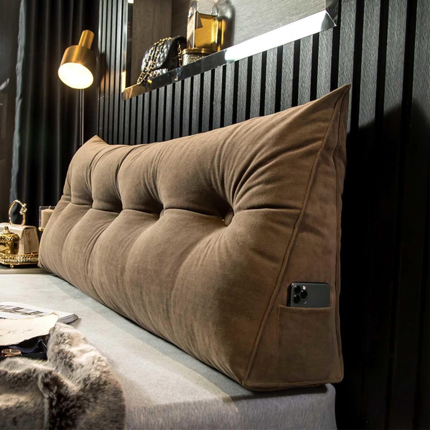 Coussin pour lecture au lit et canapé avec dossier doux déhoussable