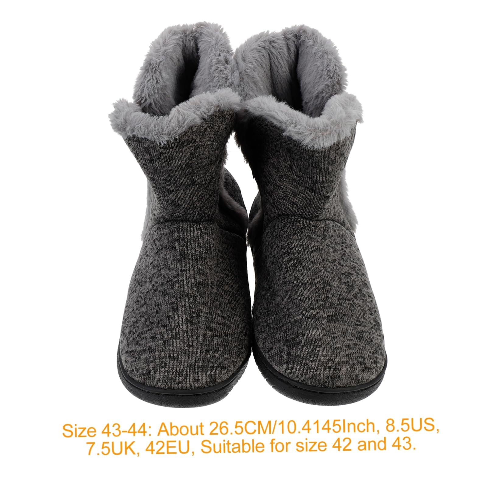 pantofole da uomo in cotone pantofole da casa per uomo scarpe da campeggio nevicare scarpe invernali mens slippers stivali da casa pantofole calde da Suola: Gomma Grey