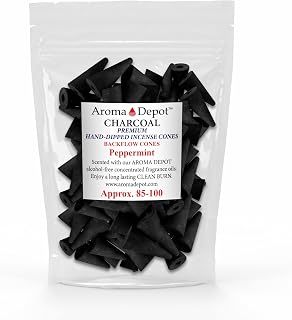 2'' Peppermint Backflow Charcoal Incense Cones (Approx. 45-50)
