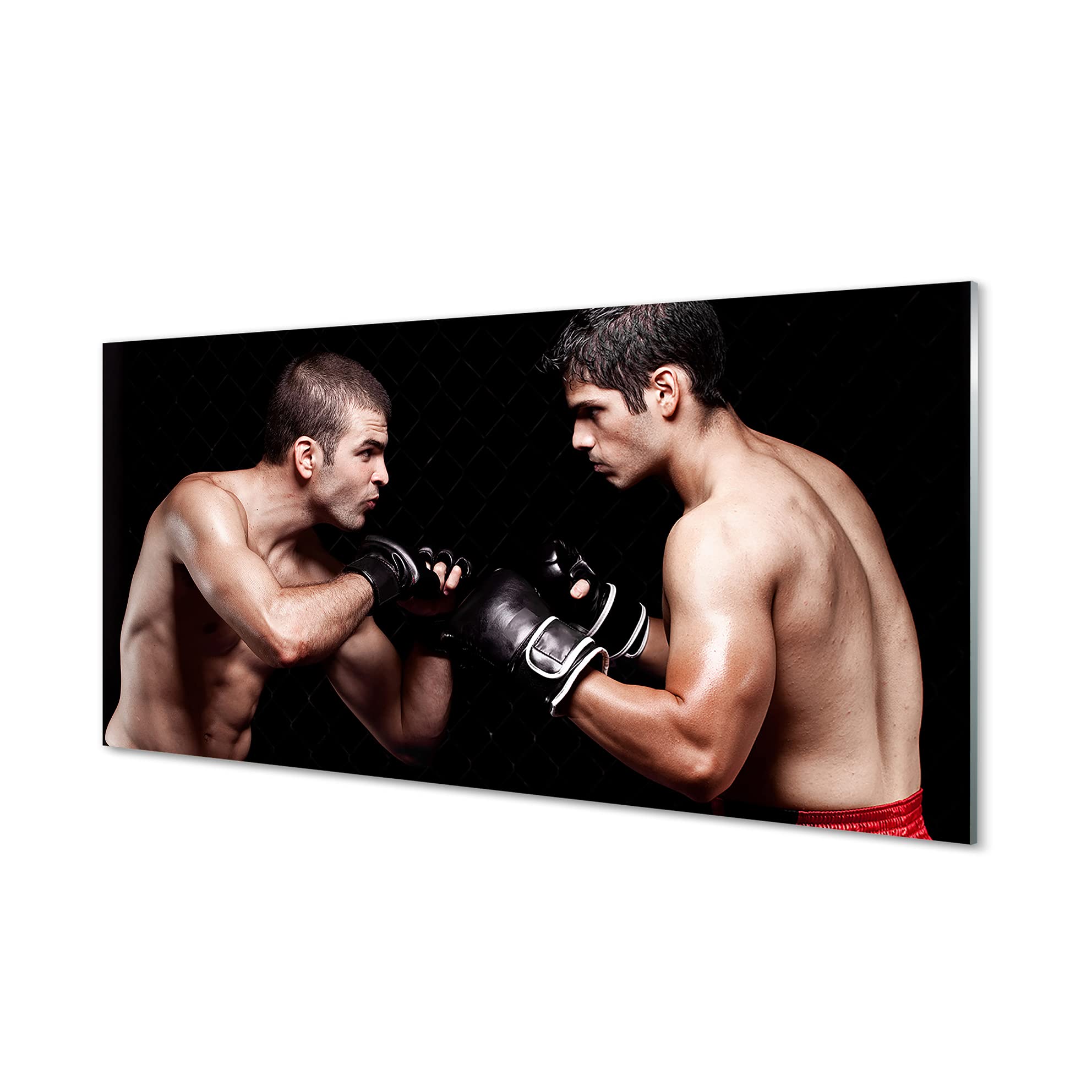 Impression sur verre 140x70cm tableau decoration murale photo arts martiaux combat