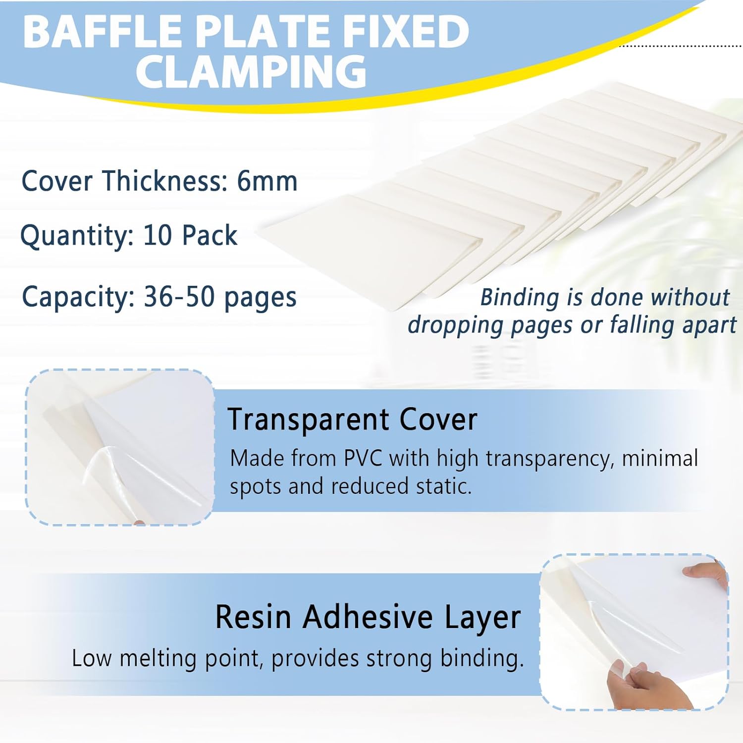 Thermal Binding Machine 500 Sheets Capacity Book Binding Material 110V Binding Machine A3(Short Edge)/A4/A5 Document Heat Binder with 10Pcs Covers (White)