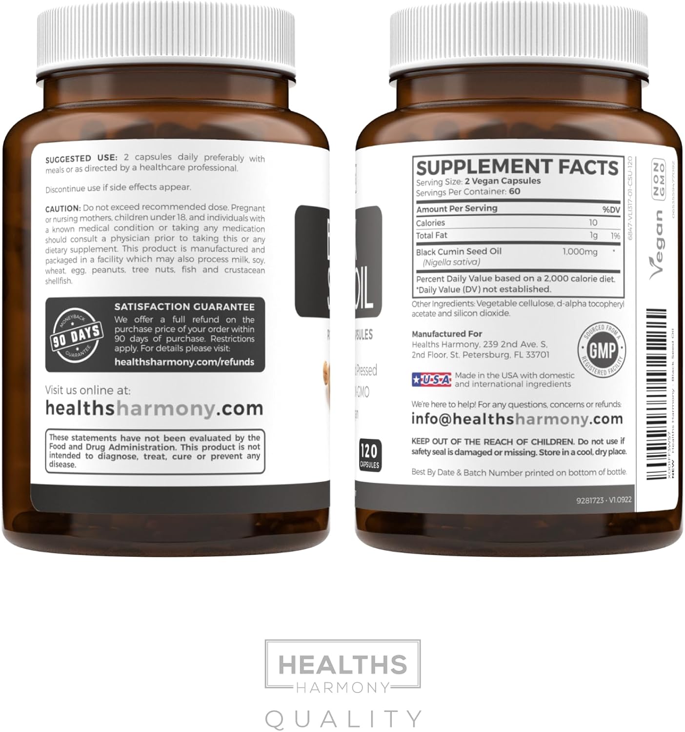 Black Seed Oil & Irish Sea Moss (2-Month Supply) - Wellness Duo Bundle of Black Seed Oil (120 Capsules) Cold-Pressed Nigella Sativa & Irish Sea Moss (120 Capsules) with Bioperine and Bladderwrack