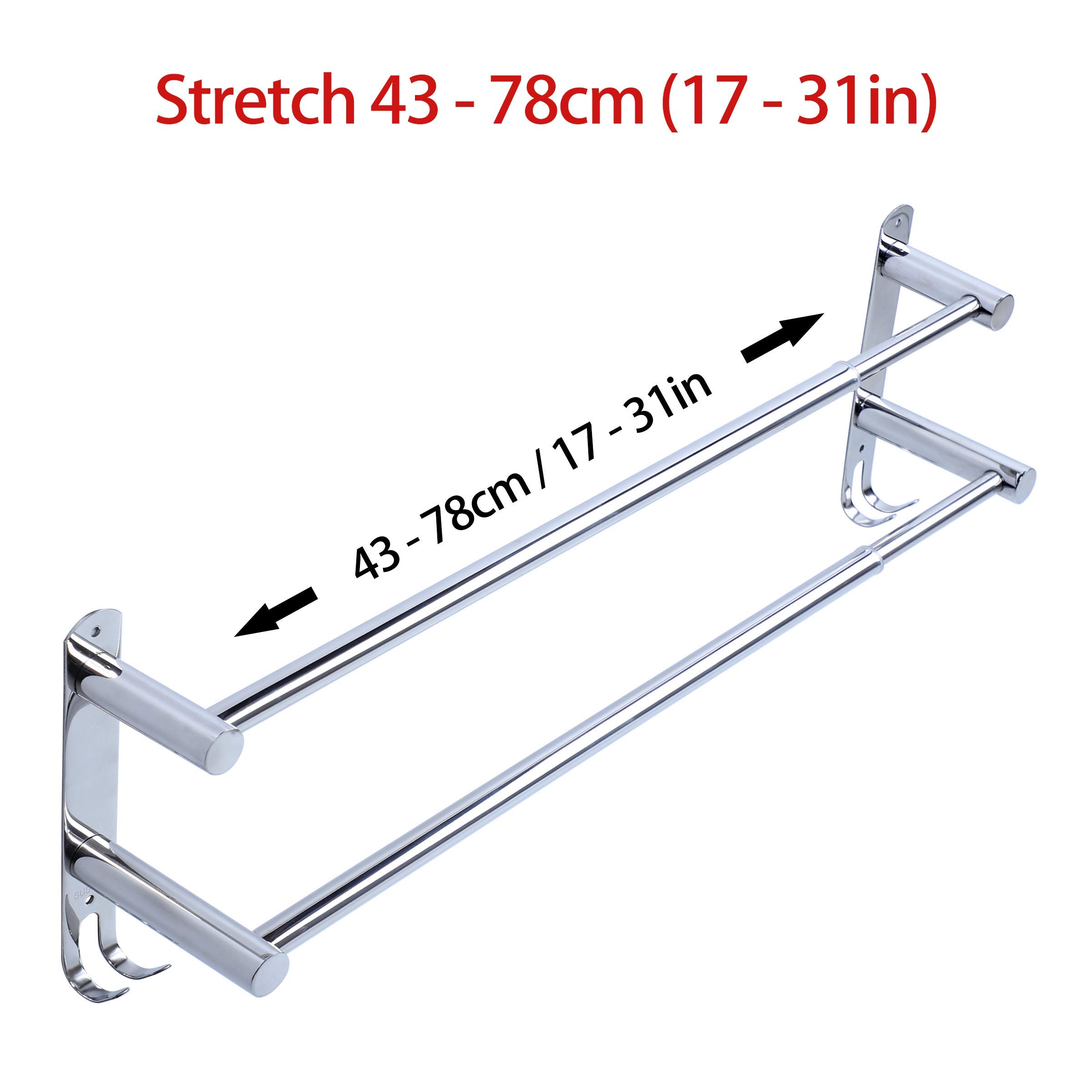 Buy Towel Bars Freely Retractable 2030 Inche Stainless Steel 304 Bath